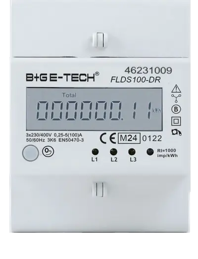 DO0056 3P kWh meter Din rail voor integratie met Dobiss Energie interface